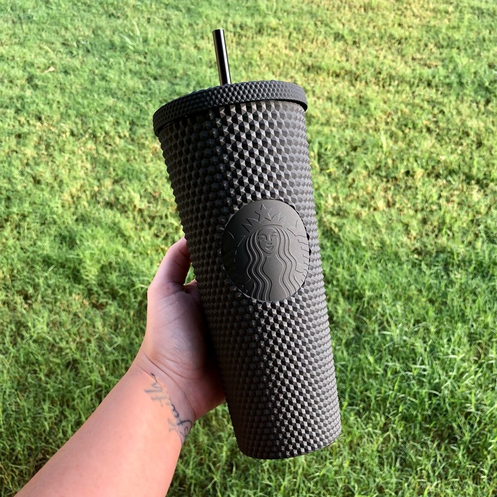 NEW! STARBUCKS MATTE BLACK STUDDED TUMBLER